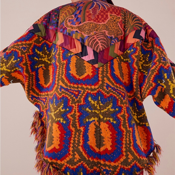 Farm Rio Tapestry Poncho Jacket - Picture 3 of 5